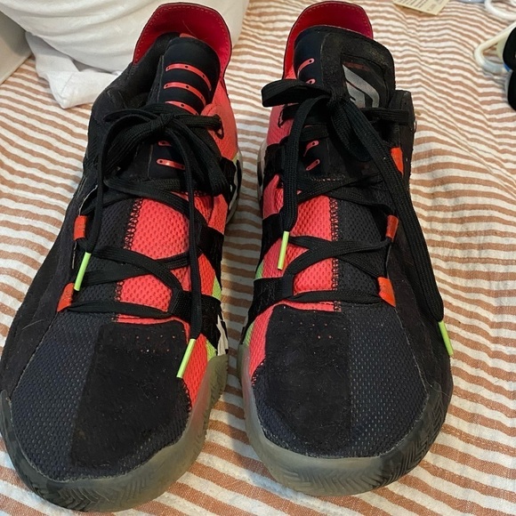 * Adidas Dame 6 Basketball Shoes Size 10 Orange Green Black Athletic - Picture 5 of 7